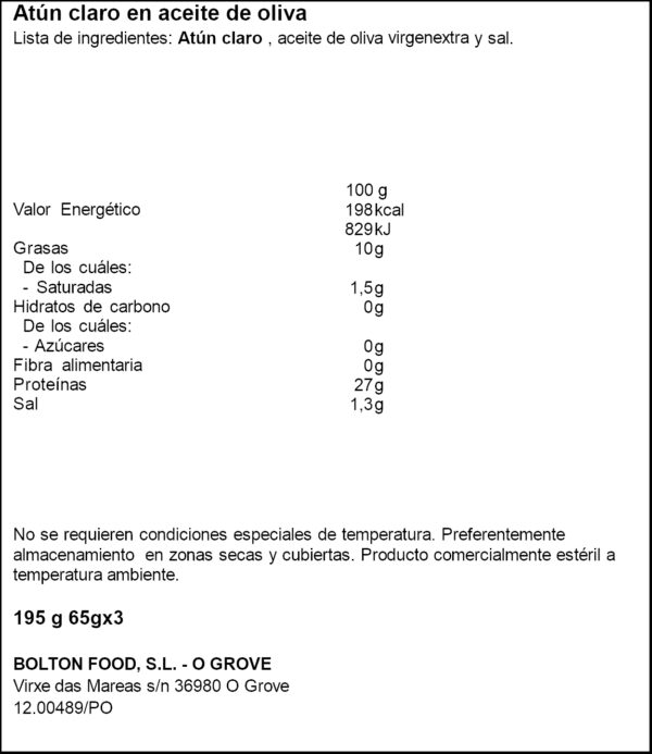 CUCA TONYINA OLI OLIVA 3X65GR