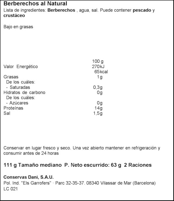 DANI ESCOPINYES 30/40 63GR