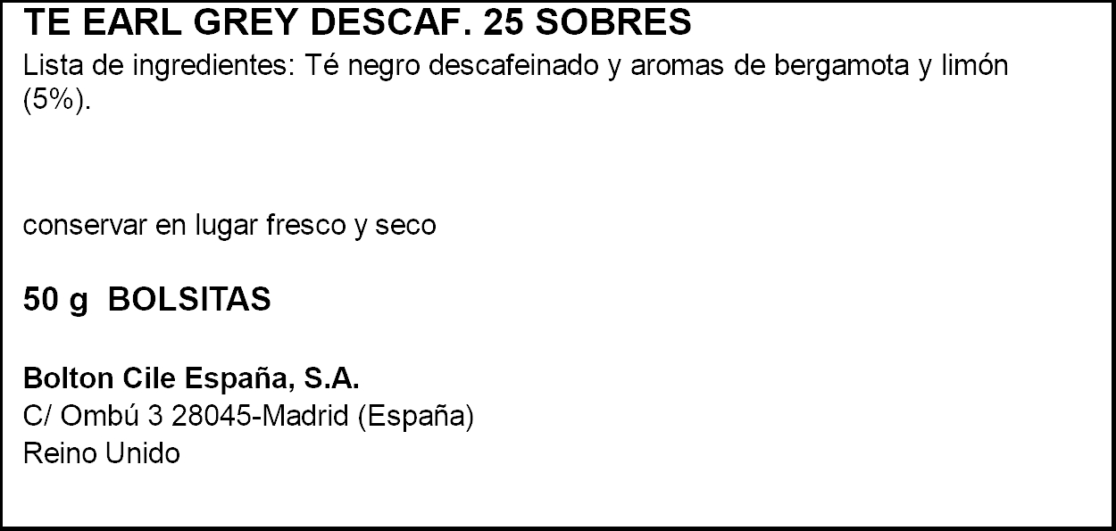 TWININGS TÉ EARL GREY X25