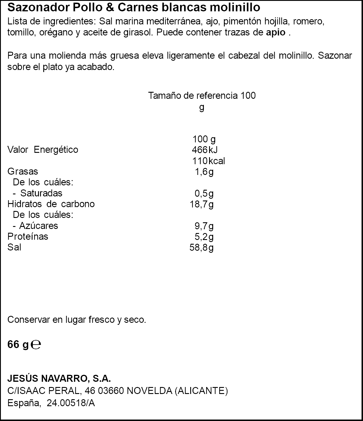 CARMENCITA SAZONADOR POLLSTRE MOLINET 45GR