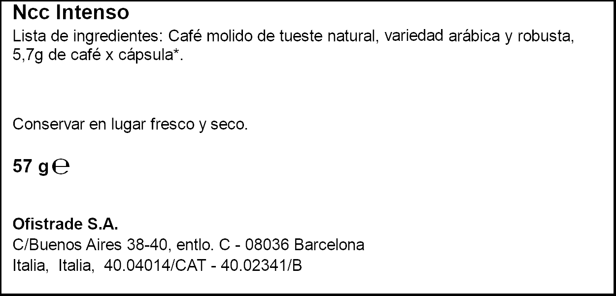 LAVAZZA CAFE ESPRESSO INTENSO X10