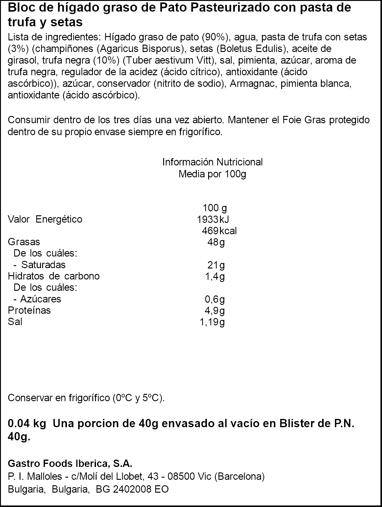 CAPDEVILA BLOC ÀNEC AMB TÒFONA 40GR